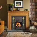 Art-Nouveau-Tiled-Convector-in-matt-black-with-2-x-Evening-Primrose-5-tile-sets-lb