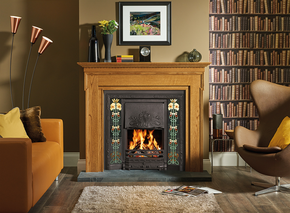 Art-Nouveau-Tiled-Convector-in-matt-black-with-2-x-Evening-Primrose-5-tile-sets-lb Art-Nouveau-Tiled-Convector-in-matt-black-with-2-x-Evening-Primrose-5-tile-sets-lb