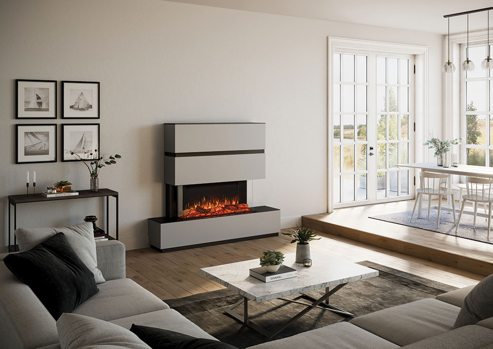 Avanti-110RW-with-optional-Split-Oak-Log-effect,-installed-with-Milazzo-Suite-base,-Two-top-sections-in-grey,-and-various-trim-and-infill-options. Avanti-110RW-with-optional-Split-Oak-Log-effect,-installed-with-Milazzo-Suite-base,-Two-top-sections-in-grey,-and-various-trim-and-infill-options.