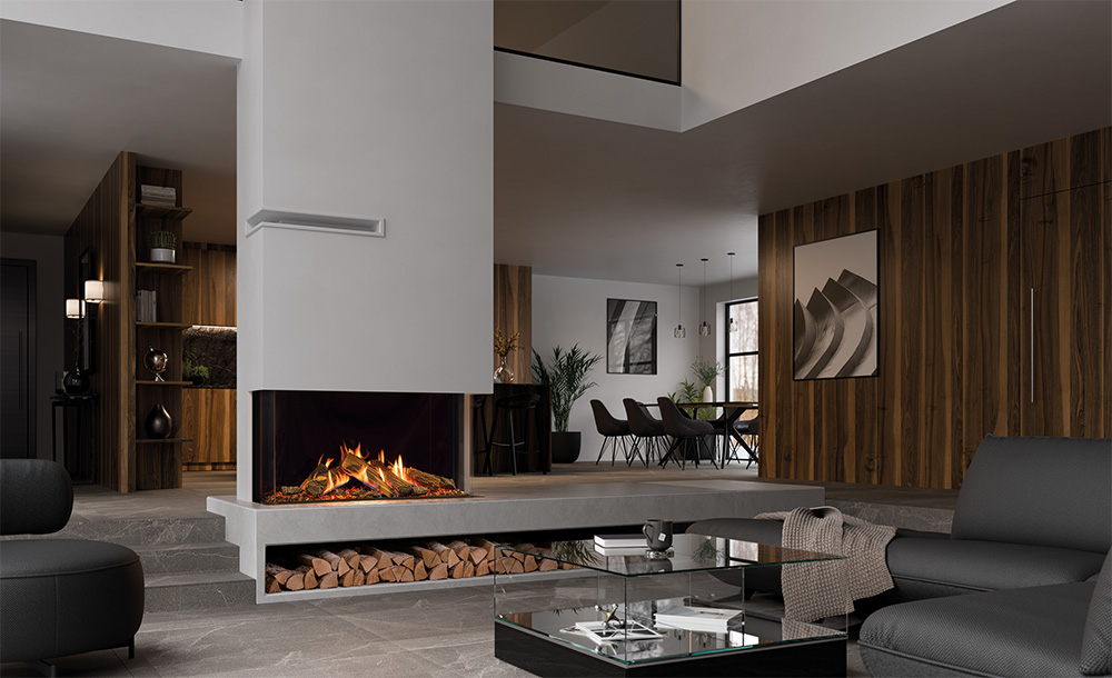 Lightbox-Reflex-105-3-with-EchoFlame-Black-Glass-lining-with-Left-Open-Corner-Ventilation-Bar Lightbox-Reflex-105-3-with-EchoFlame-Black-Glass-lining-with-Left-Open-Corner-Ventilation-Bar