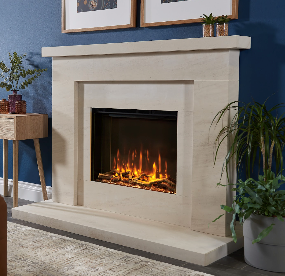 iRange-i560e-Slimline-with-Log-Fuel-Bed-in-Beckford-Limestone-Surround. iRange-i560e-Slimline-with-Log-Fuel-Bed-in-Beckford-Limestone-Surround.