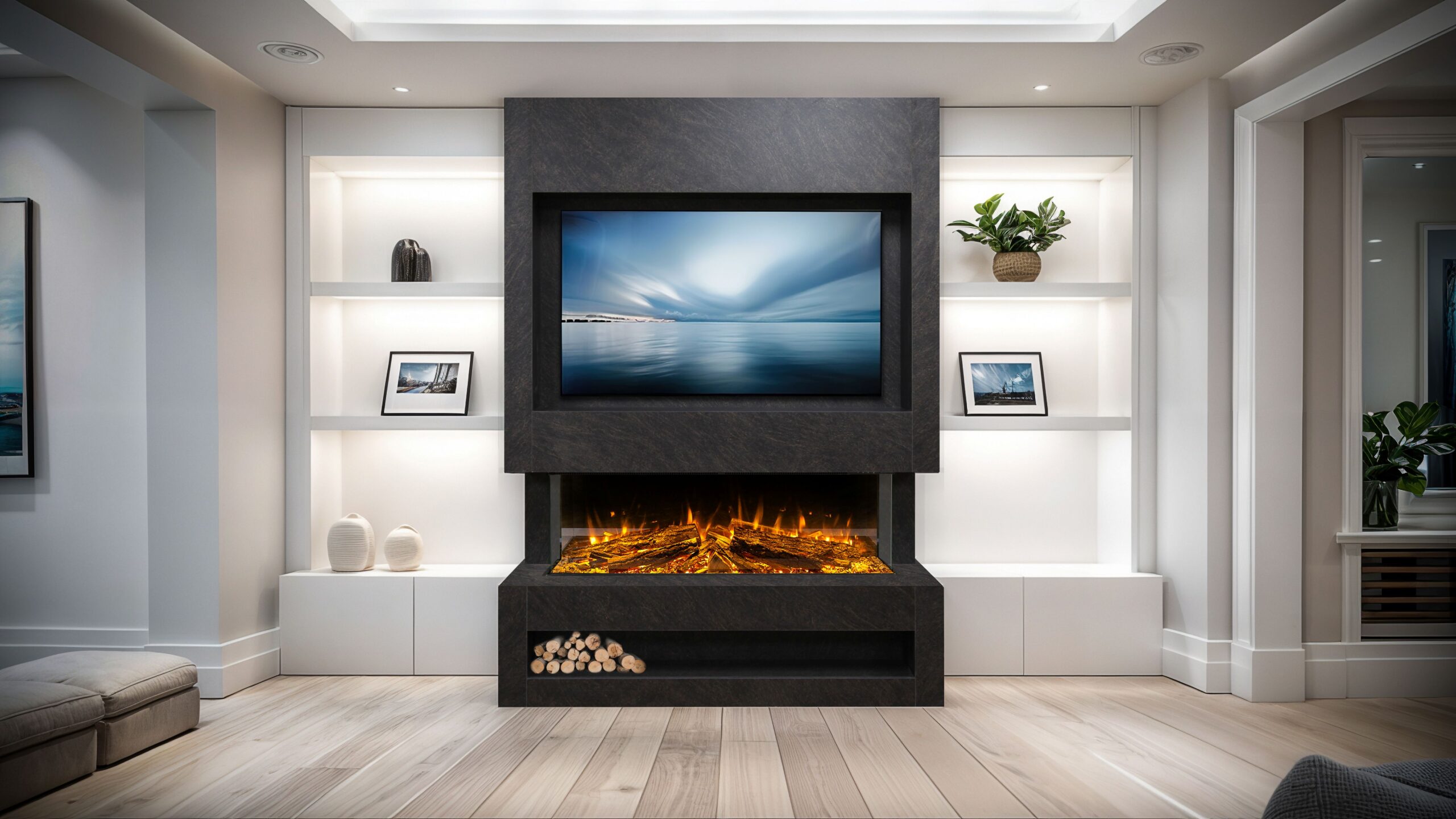 DLX 1250 Media Wall Suite Slate cut DLX 1250 Media Wall Suite Slate cut