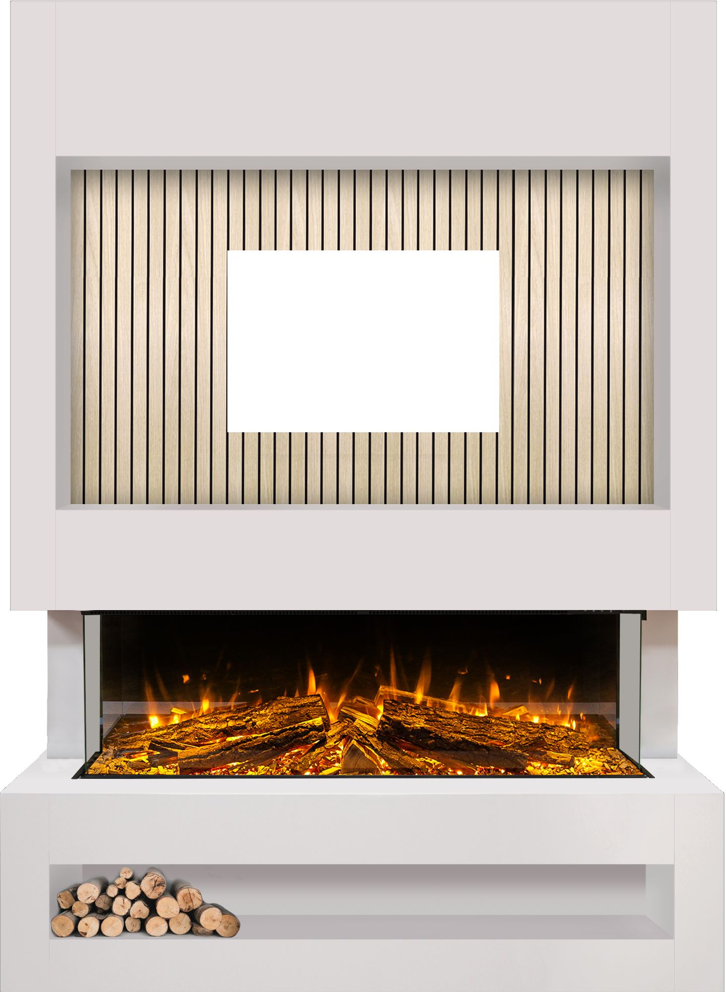 DLX 1250 Media Wall Suite White Oak cutout cut DLX 1250 Media Wall Suite White Oak cutout cut