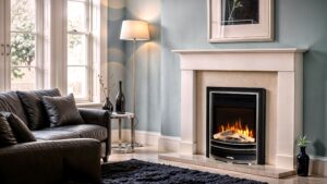 Proflame Arcadia Black & Silver trim