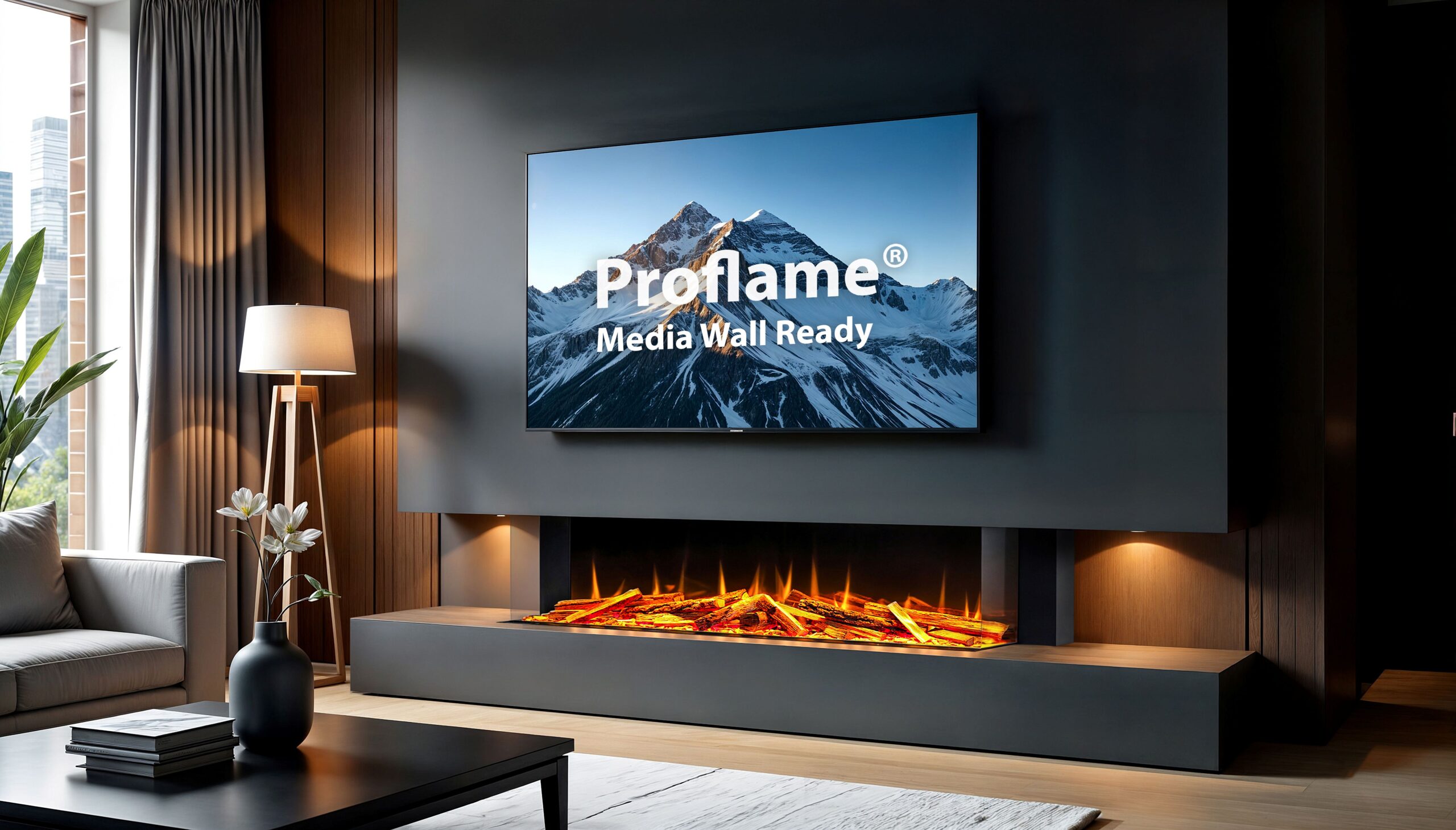 Proflame media wall visual trim Proflame media wall visual trim