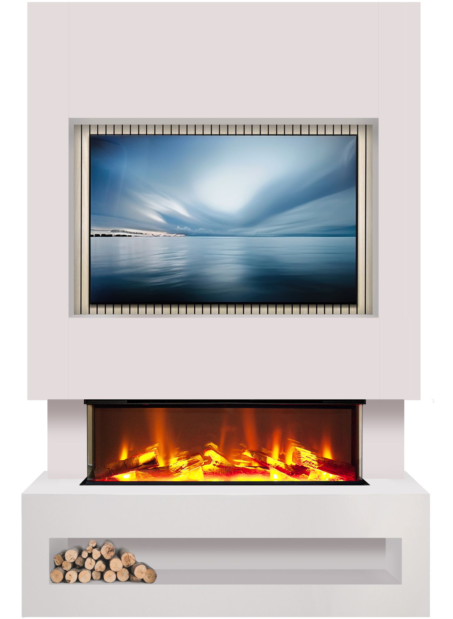 S1000 Media Wall Suite White Oak cutout cut S1000 Media Wall Suite White Oak cutout cut